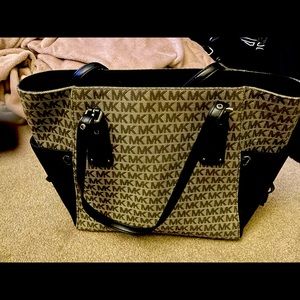 Large Gray and Black Michael Kors Bag
